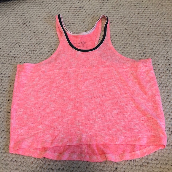 Bright pink free people tank